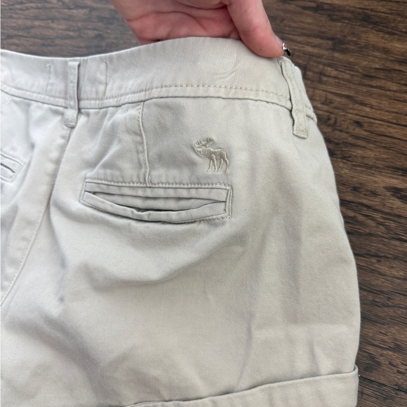 ABERCROMBIE & FITCH Vintage Low Rise Khaki Shorts Micro Mini Shorts Cargo Sz 8 - Picture 4 of 6